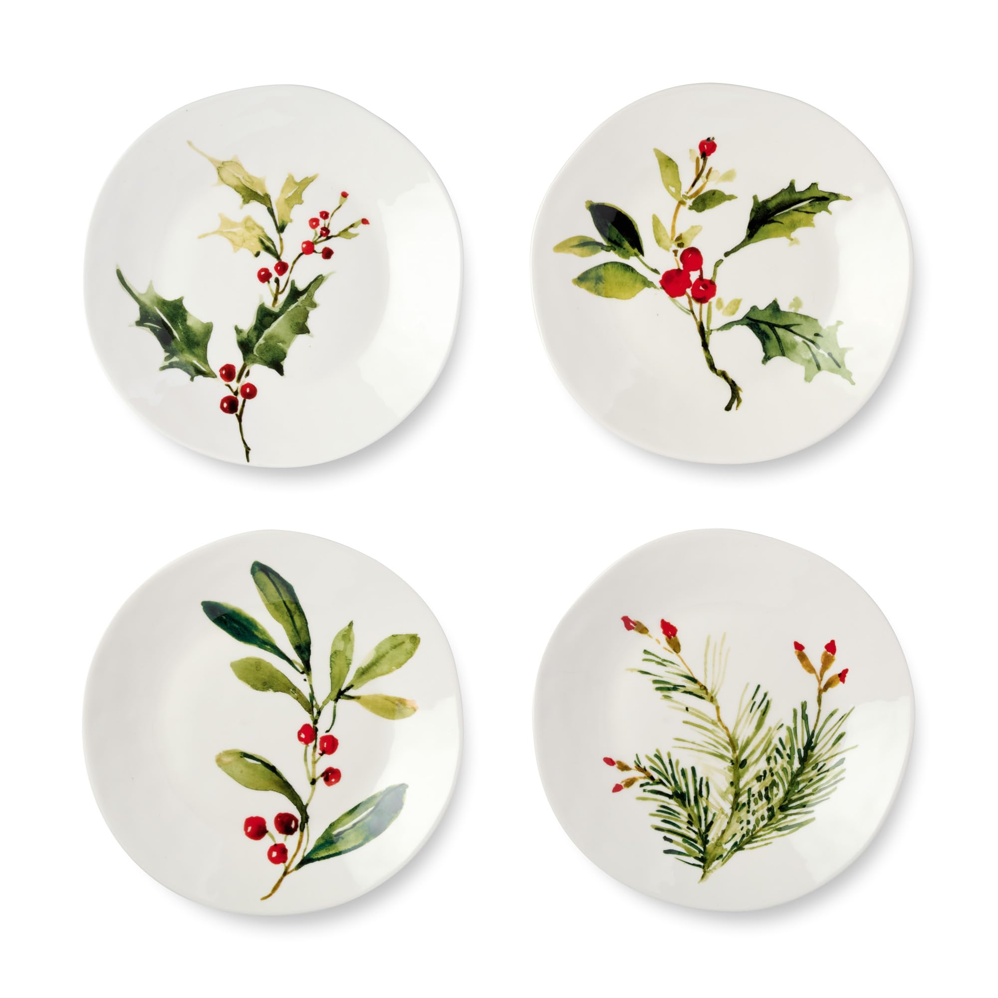 Assiettes à dessert en grès Holly and Vines de 22,9 cm pour votre table