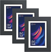 Vista 76 de VCK Paquete de 2 portarretratos de 8 x 10 pulgadas, roble natural, madera de alta gama con vidrio templado, para fotos de 5 x 7 pulgadas