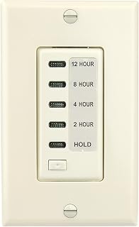 Reliance Controls WED720A in-Wall Electronic Timer, 2/4/8/12-Hour, Almond