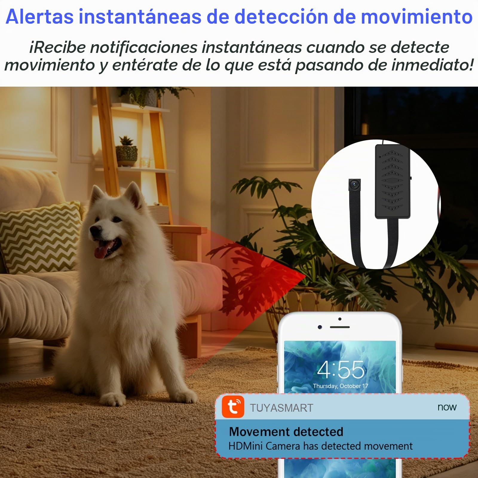 Cámara Espía WiFi,Mini Cámara Oculta camufladas para Oficina Interior | 1080P Micro Cámara,5 GHz /2,4 GHz, Sensor de Movimiento, 6H Larga Duración ,APP