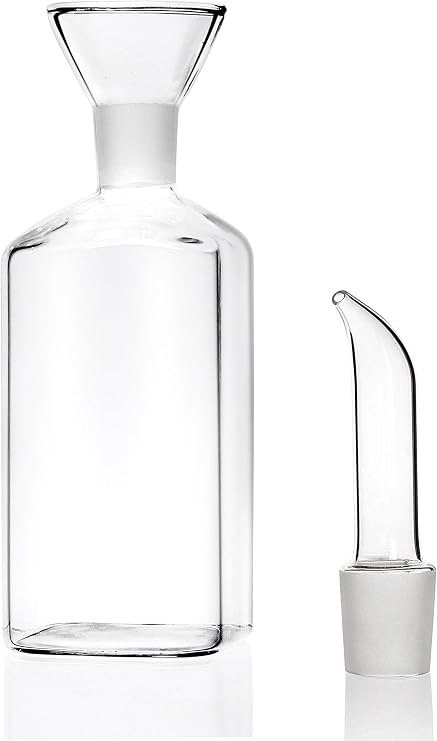 240ml/8oz Glass All-Purpose Cruet, Glass Oil Decanter and Cruet for Kitchen and BBQ