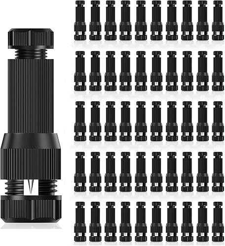 Paquete de 50 conectores de cable de bajo voltaje, conectores de iluminación de paisaje, impermeables, para cable de calibre 122, conectores de luz