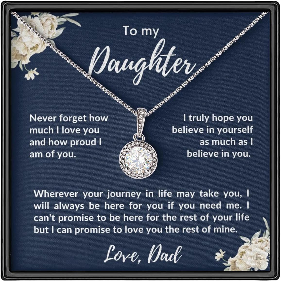 VIRAGIL Love Knot Necklace For Daughter - Mom & Dad Gifts For Birthday & Christmas