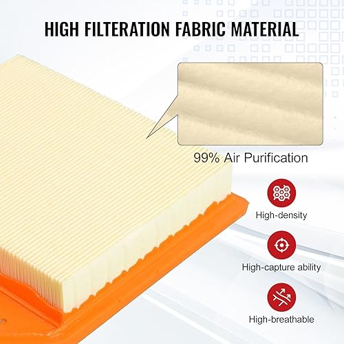 Miniatura 5 de Bapmic 4861737AA Elemento de filtro de aire de motor compatible con Chrysler Town & Country & Dodge Grand Caravan & Ram C/V y Volkswagen Routan