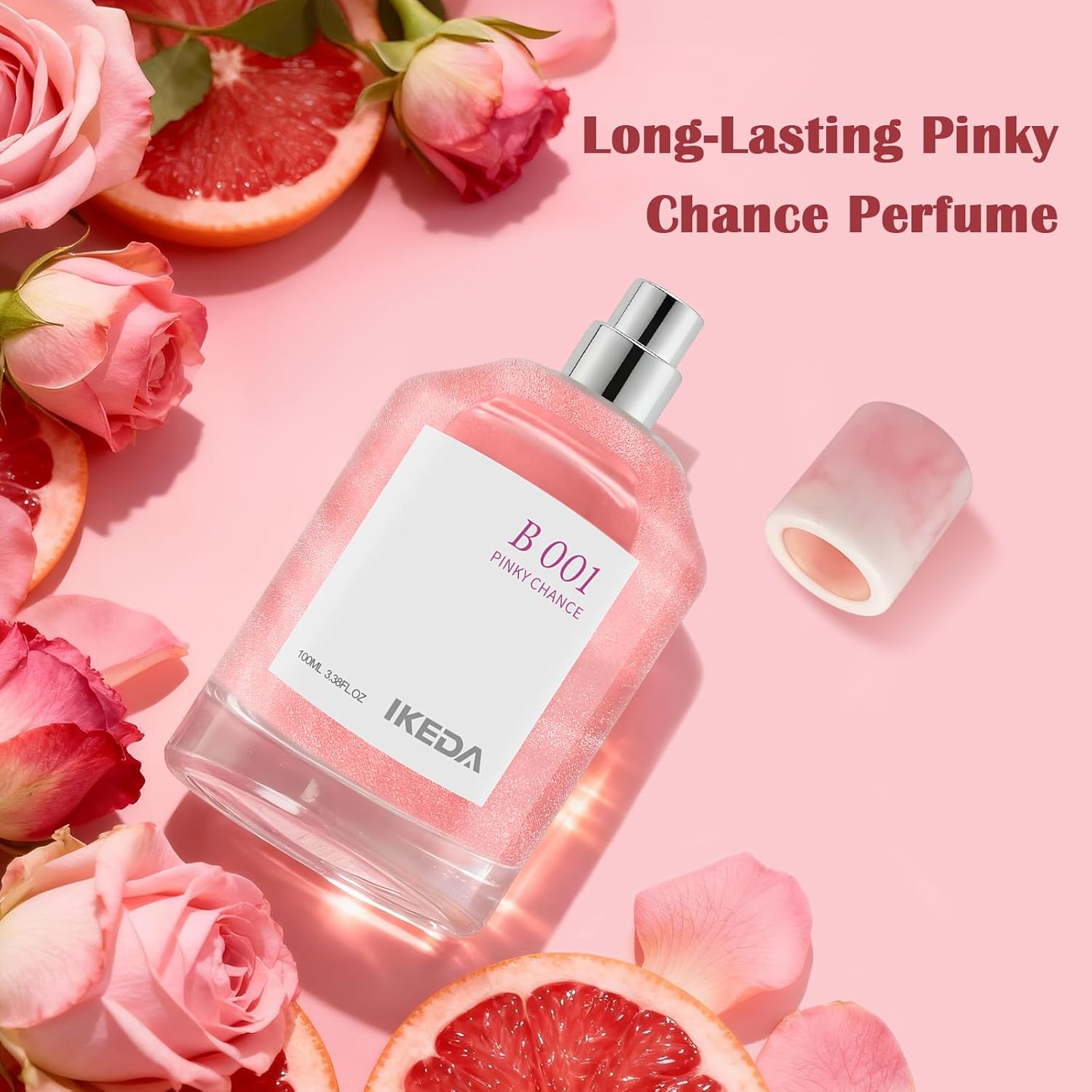 Ikeda Women's Eau de Parfum, 100 ml Women's Perfume Body Spray, Long-Lasting Women's Fragrance Rose,Sandalwood,Jasmine Floral Travel Size Fragrances, Gift for Birthday Valentine Mother's Day Christmas