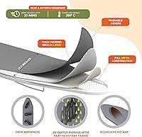 Vista 3 de Xabitat Tabla de Planchar Montada en la Pared con Soporte para Plancha, 36.2" X 12.2" Tabla de Planchar Plegable de Montaje Compacto para Espacios