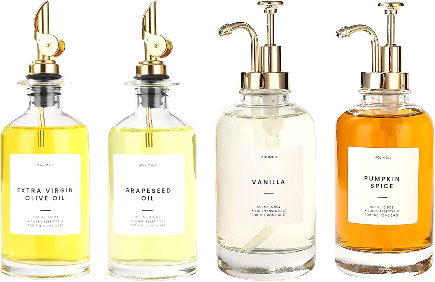 MoliMoli Coffee Syrup Dispenser for Coffee Bar Olive Oil