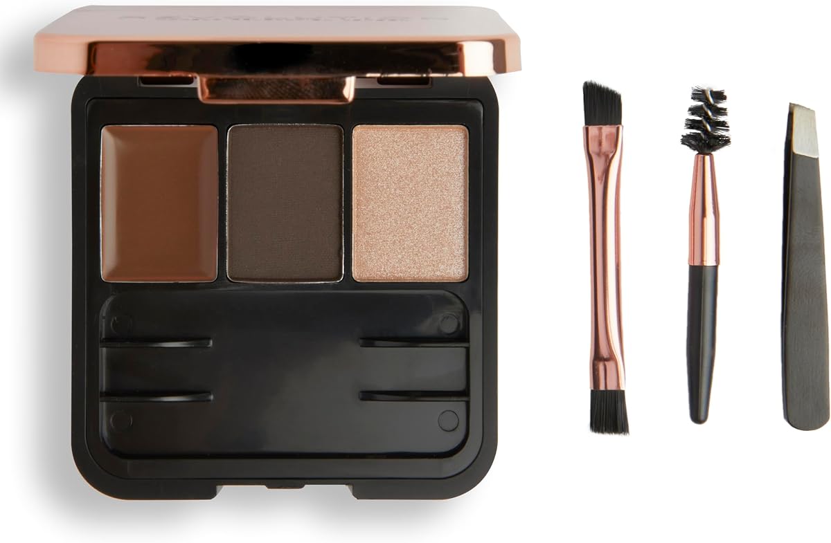 Eyebrow Kit, Brow Palette For Sculpting The Perfect Brows, Vegan & Cruelty-Free, Dark, 0.077oz/2.2g