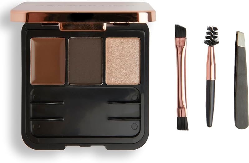 Eyebrow Kit, Brow Palette For Sculpting The Perfect Brows, Vegan & Cruelty-Free, Dark, 0.077oz/2.2g