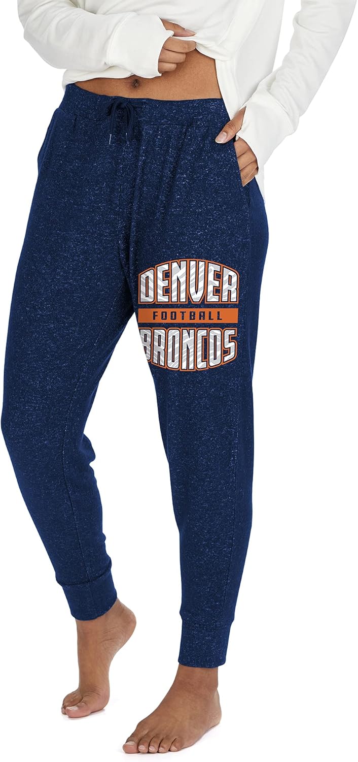 Zubaz Women's NFL Team Womens Marled Super Soft, Lightweight Jogger Pant