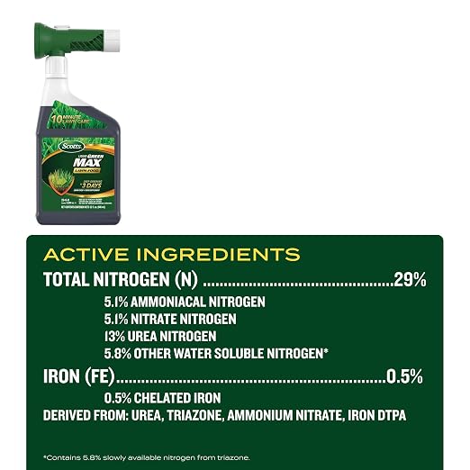 Scotts Líquido Green Max Alimento para Césped - Fertilizante Líquido y Suplemento de Hierro miniatura 11