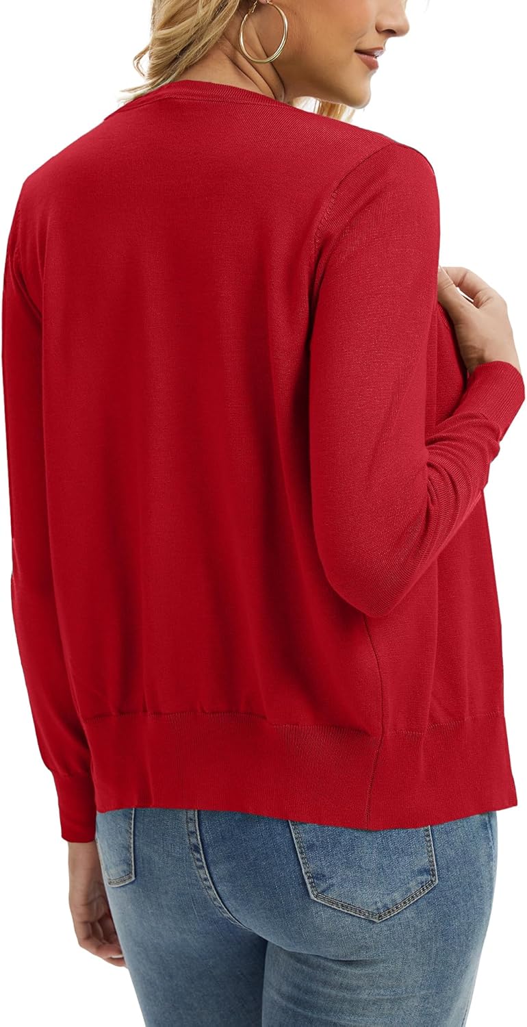 Spicy Sandia Womens Cardigan Sweaters Lightweight Button Up V Neck Dressy Casual Trendy Spring Sweater Jackets - Image 6