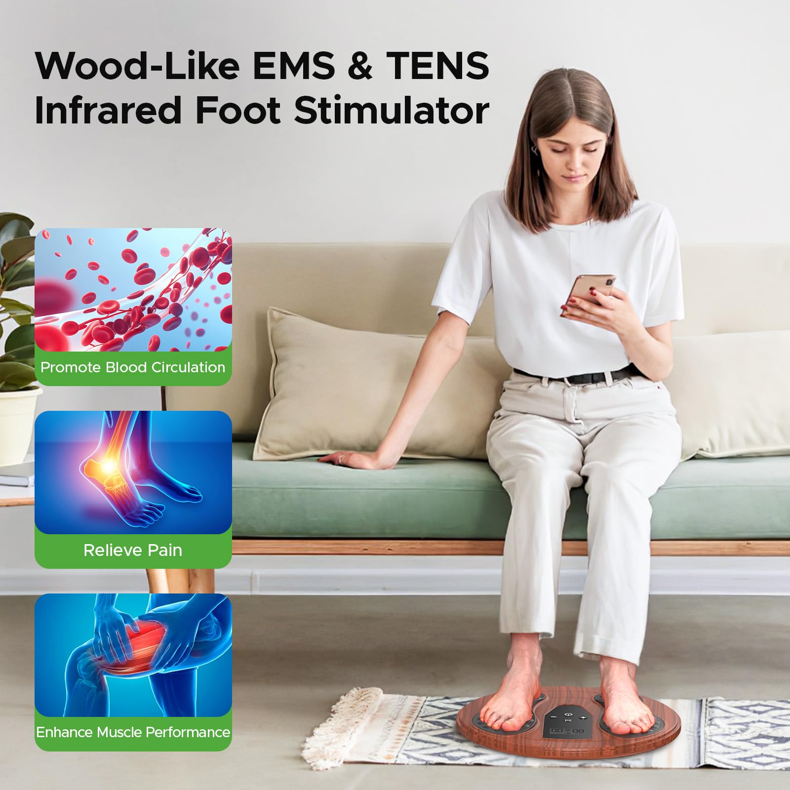 Amazon.com: EMS Foot Massager with Infrared Therapy for Neuropathy