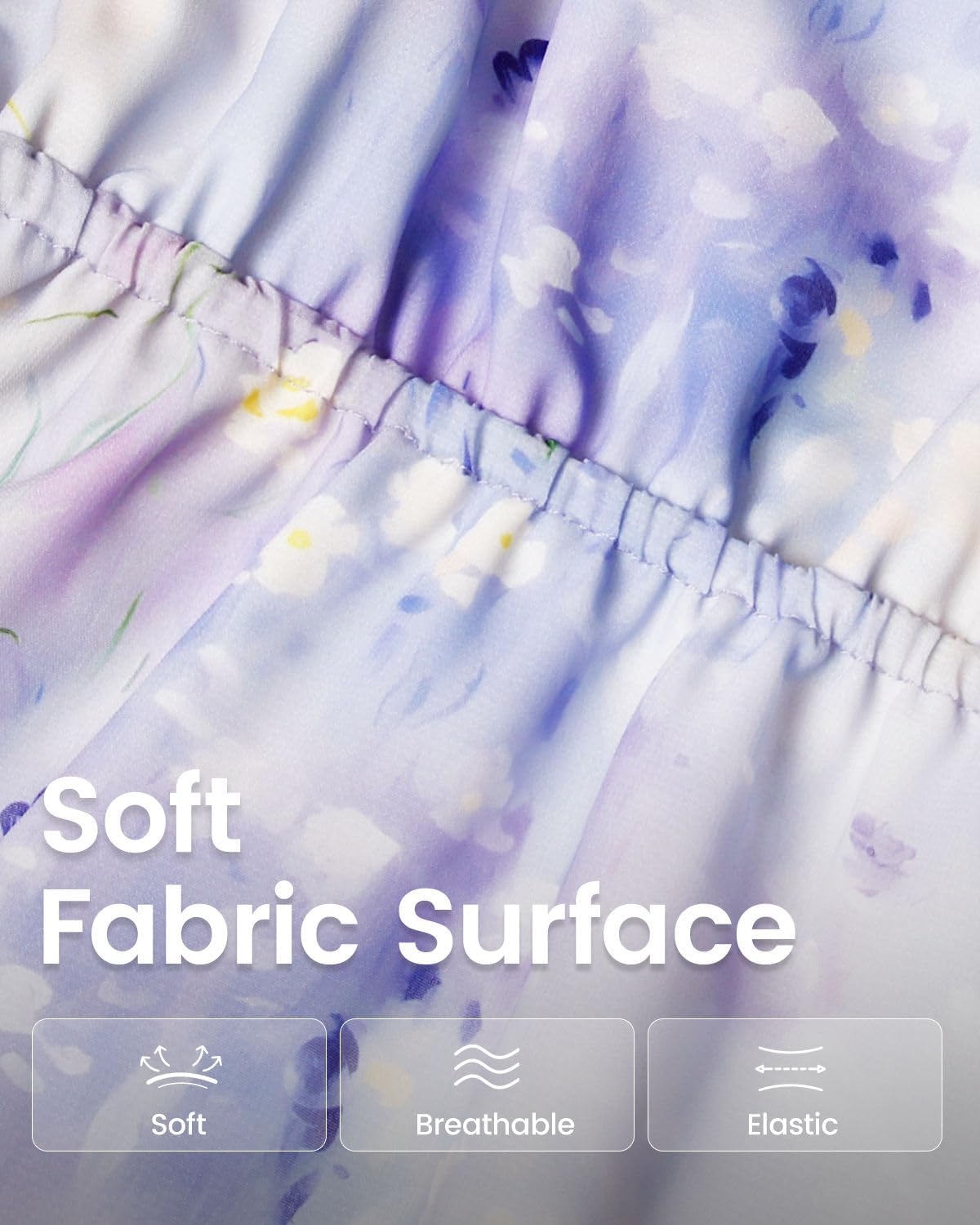 WELAKEN Girls Sleeveless Elastic Straps Summer Dress - Ruffle Hem Flowy Sundress - Image 6