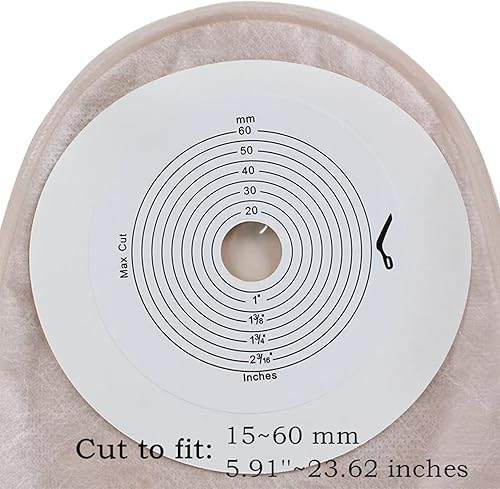 Miniatura 5 de Bolsas de colostomía, suministros de ostomía, 10 piezas, bolsas drenables de una pieza, cierre de clip para el cuidado del estoma de ileostomía