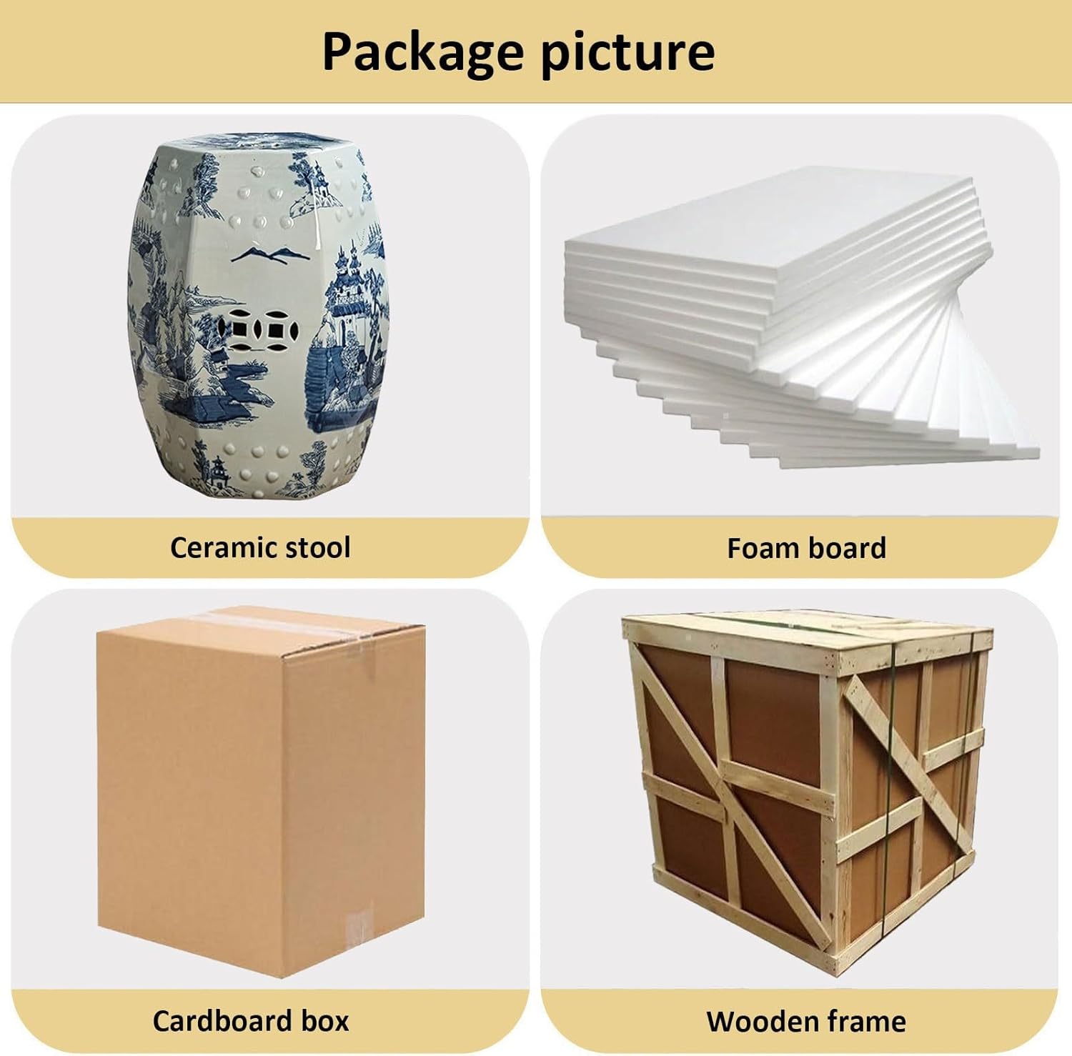 Decorative Garden stools, Decorative Ceramic Garden Stool, Glazed Hollow Landscape Celadon Shoe-Changing Stool Drum Stool, Suitable for Outdoor Garden, Living Room, Terrace, Etc.