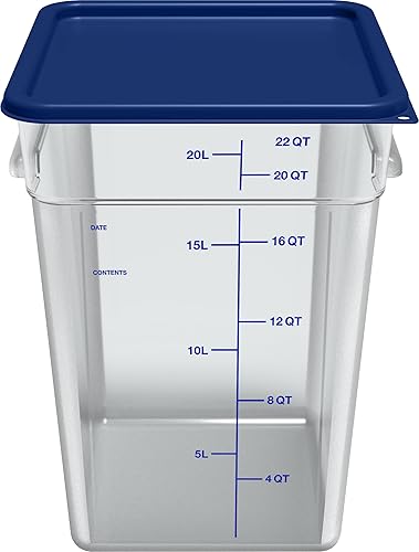 Miniatura 7 de Carlisle FoodService Products CFS Squares - Tapa de plástico para almacenamiento de alimentos, 12-22 cuartos de galón, color azul rey (paquete de 2)