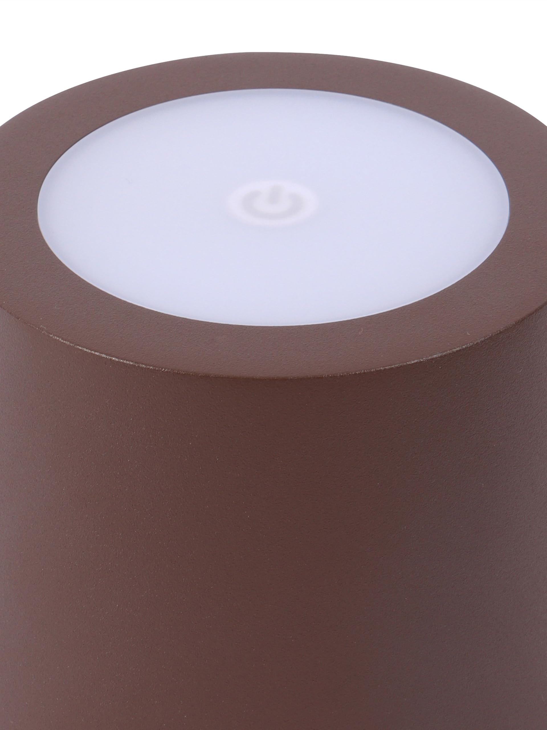 METRO Professional Lampe de table LED SANA II, set de 2, alu/polycarbonat, Ø 11.5 x 25cm, connexion USB, contrôle tactile, dimmable, étanche, marron