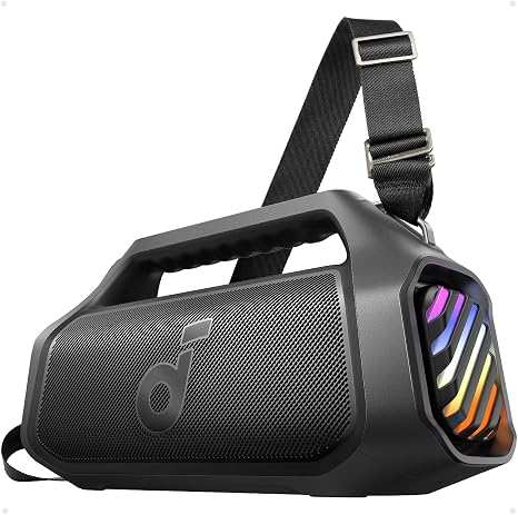 Anker Soundcore Boom 2 Plus portable Bluetooth speaker with RGB lighting