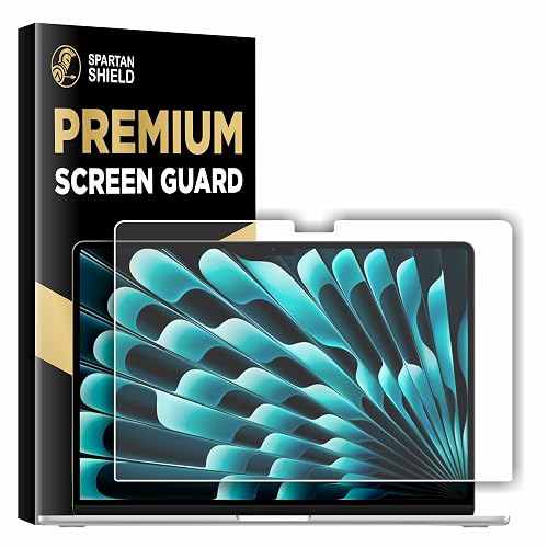 SPARTAN SHIELD SCREEN PROTECTOR For APPLE 2025 MACBOOK AIR || 13.6 Inch || M2, M3, M4 & M5 Chip Display Guard || Anti FIngerprint || Aspect Ratio 16:10 || Scratch Resistant || 9H New Laptop Accessory 2025+ [Not Tempered Glass] (Macbook Air [Pack-1 Glossy])
