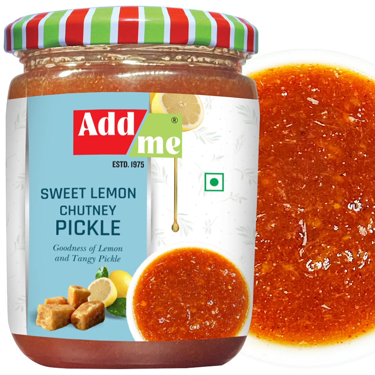 Add me Lemon Pickle Crush Chutney Without Oil 600 Gm Sweet and Sour Pickles Nimbu ka Khatta meetha Achar Glass Pack (B09521FNGB) Amazon Price History, Amazon Price Tracker