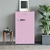 Retro Mini Fridge 85L, Compact Refrigerator, Under Counter Fridge, Direct Cooling, Super Quiet, Adjustable Racks, Metal Handle, Mechanical Control, Led Light [Energy Class E]