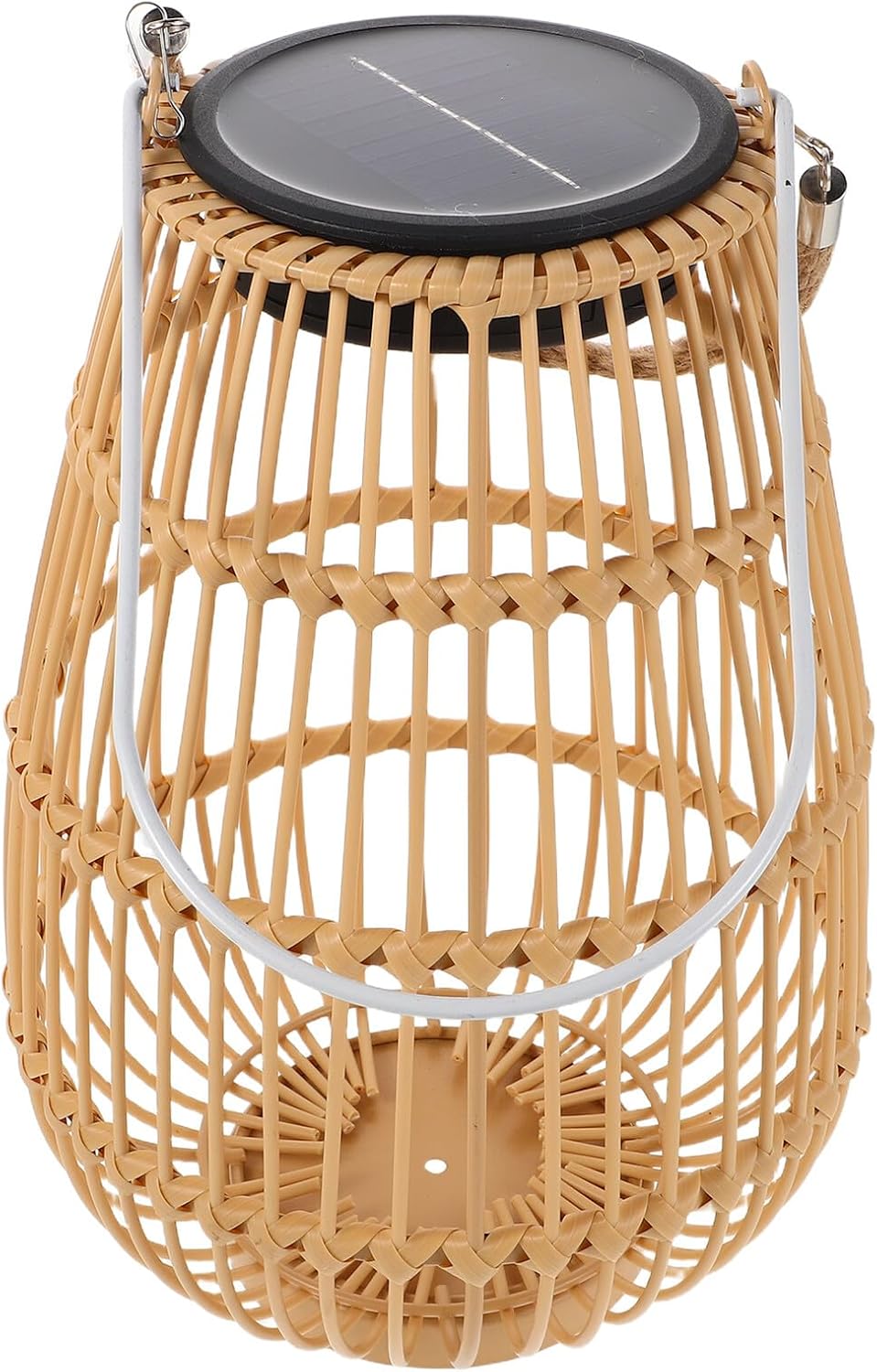 UPKOCH Solar Hanging Lantern Outdoor Woven Iron Frame Solar Garden Lamp Warm Light Patio Balcony Decorative Yard Pathway