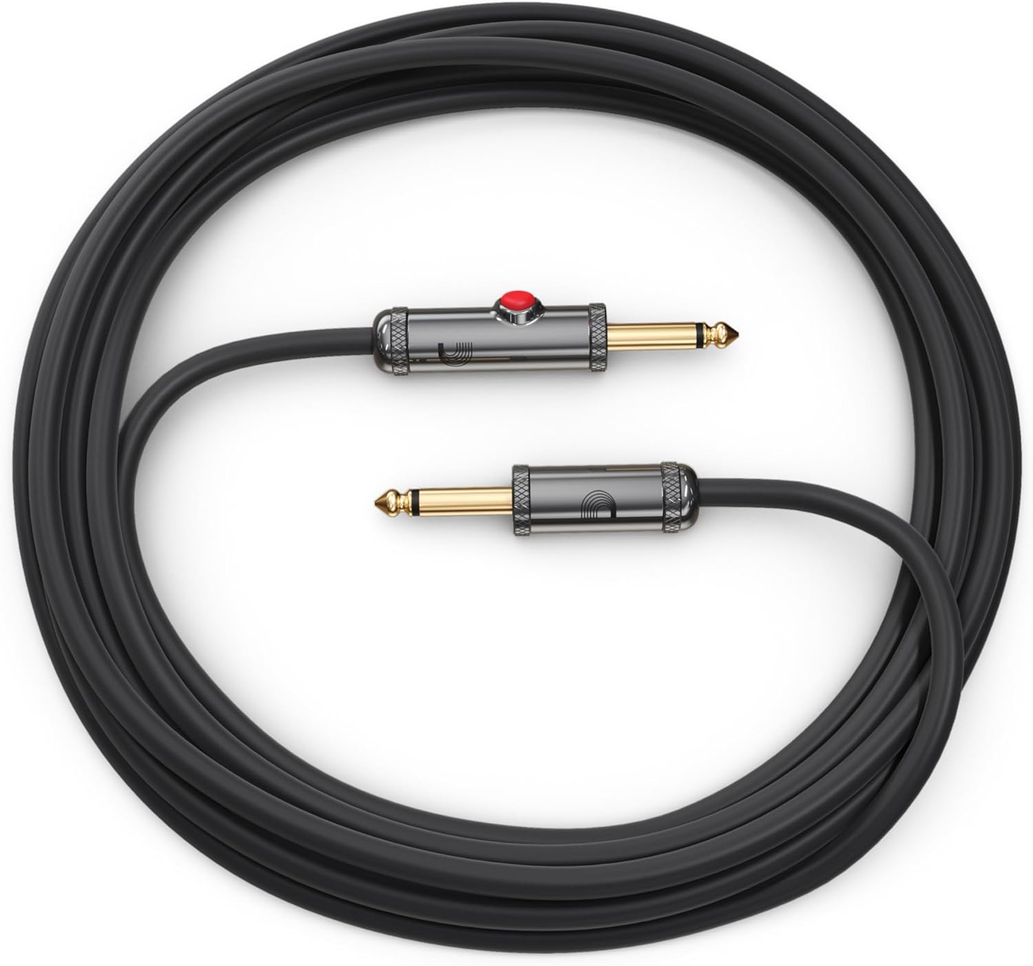 D'Addario Guitar Cable - Guitar Lead - Circuit Breaker Cable - Latching Cut-Off Switch to Mute When Changing Instrument - 15 Feet/4.57 Meters - Straight Ends - 1 Pack