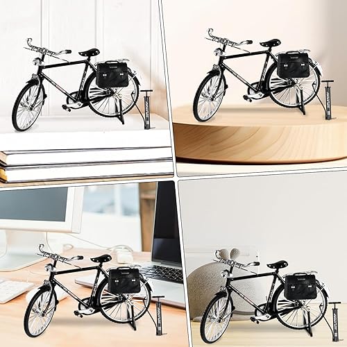 Miniatura 3 de Escala de modelo de bicicleta DIY, adorno de modelo de bicicleta retro DIY, simulación 110 Mini modelo de bicicleta modelo de bicicleta ensamblada