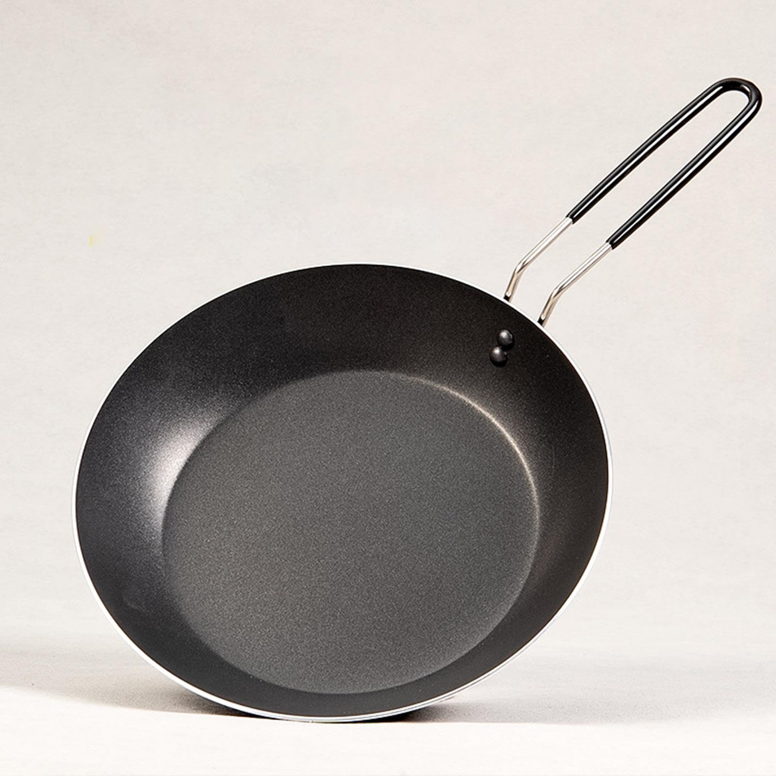 Menolana Camping Fry Pan Outdoor Cooking Griddle Reusable Lightweight Multifunctional Non Stick Skillet Foldable Handle for BBQ Picnic