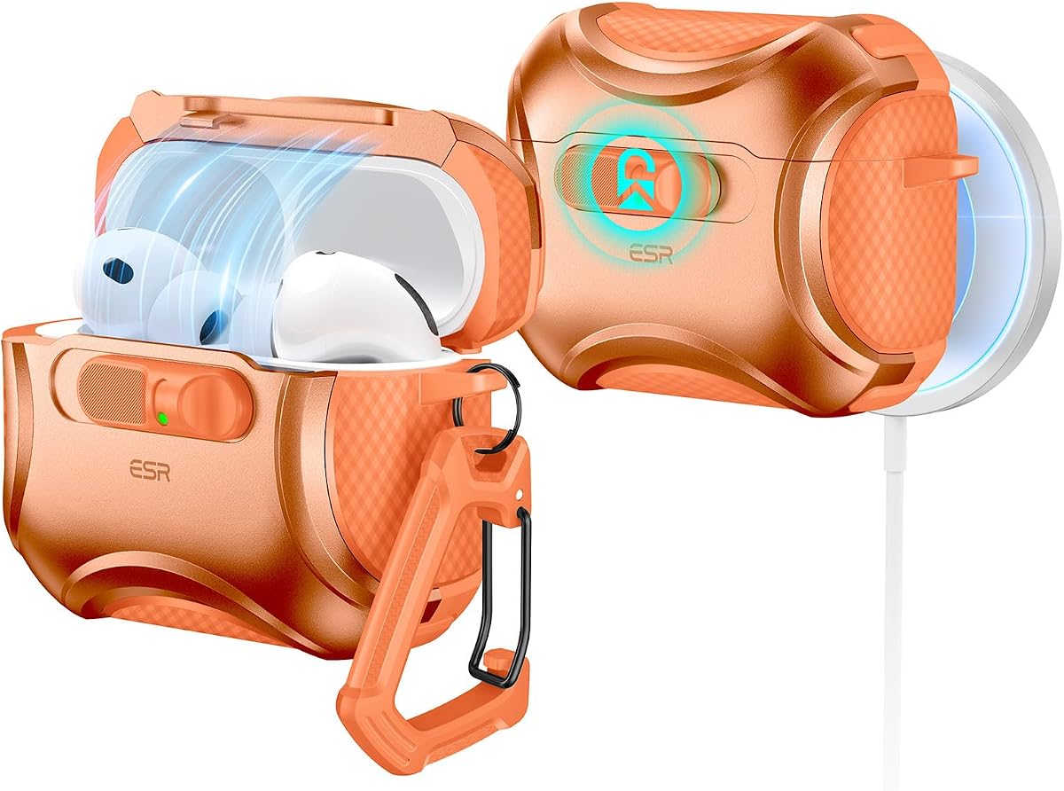 ESR for AirPods Pro 3 Case (2025), Compatible with MagSafe, Orange