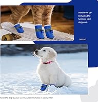 Vista 5 de Botas de nieve para perro, botas de nieve para perros de invierno, botas y protector de patas, botines cálidos para perros con tira reflectante