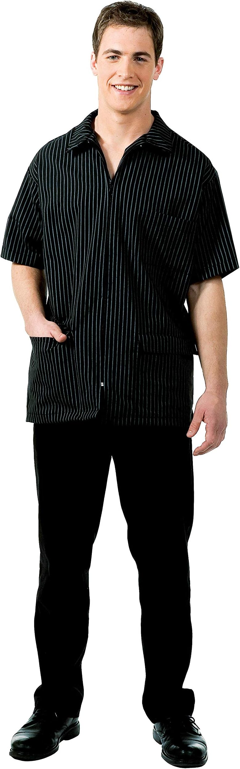 Betty Dain Signature MVP Barber Jacket, Black with White Stripes, Small, 1-Pound