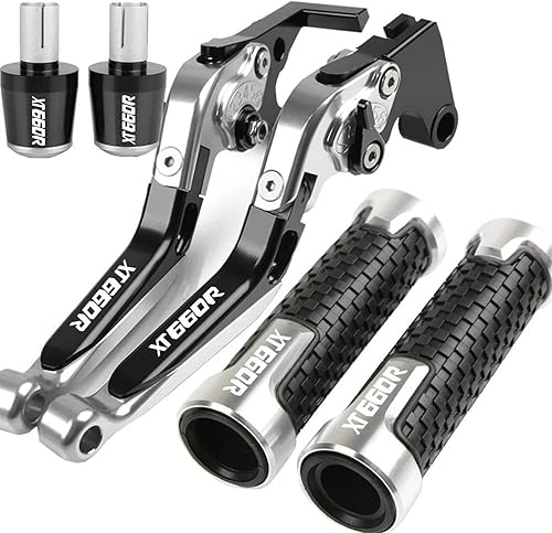 Miniatura 9 de ERUKEI Brake Clutch for Yamaha XT660R 2004-2016 Motorcycle Brake Clutch Levers Handlebar Grips Ends Adjustable Folding CNC Accessories with Logo XT