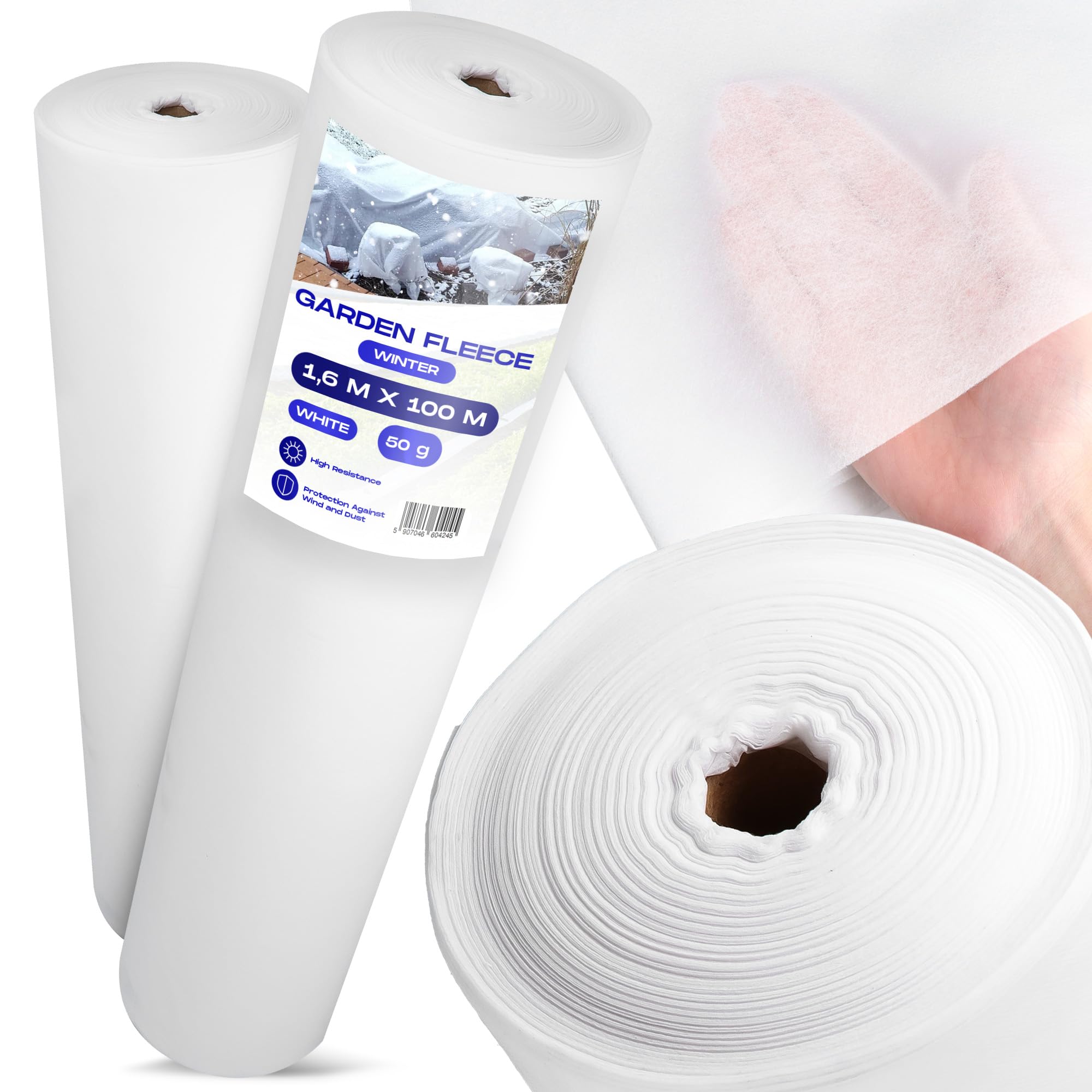 Instalguru Tessuto Non Tessuto da Giardino Protezione Piante 1,6 x 100m 50g Bianco Inverno Telo Antigelo Vello Protettivo per Colture Raccolto Crescita Anticipazione UV Copertura di Orti