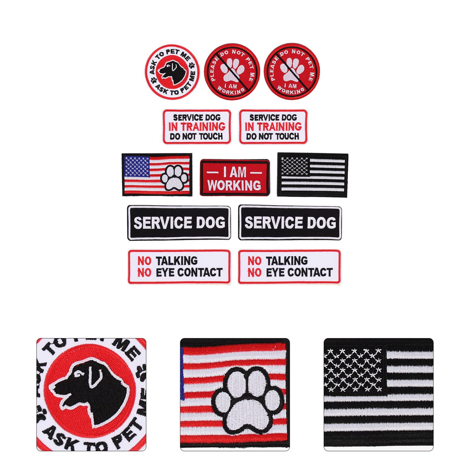 Uonlytech 2 Set Patch Militari Adesivi Per Abbigliamento E Toppe Ricamate Decorative Per Costumi E Per Abbigliamento E Progetti Creativi 12 Pezzi * 2