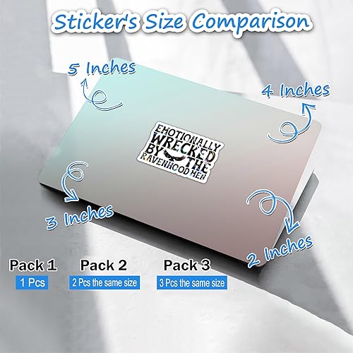 Miniatura 3 de Milleyz Emotional Wrecked By The Ravenhood Men - Calcomanías de libro, calcomanías de libros románticos, calcomanías de lectura, calcomanías de