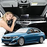 Vista 76 de Parasol de 4 capas para parabrisas, ajuste personalizado, tela 240T, parasol retráctil que bloquea los rayos ultravioletas, accesorios para automóvil