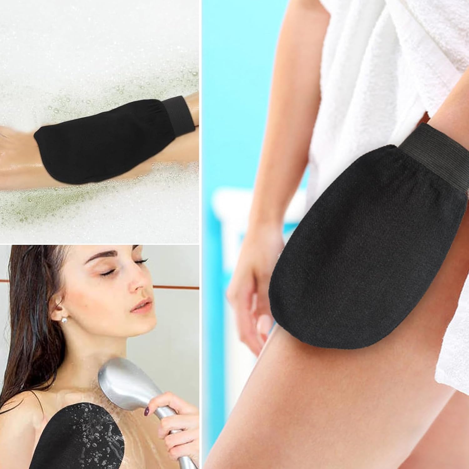 Exfoliating Bath Body Glove for Dead Skin Removal, Deep Cleansing Scrub Mitt for Body, Dirt & Tan Care, Home Spa Bathing Accessory 4