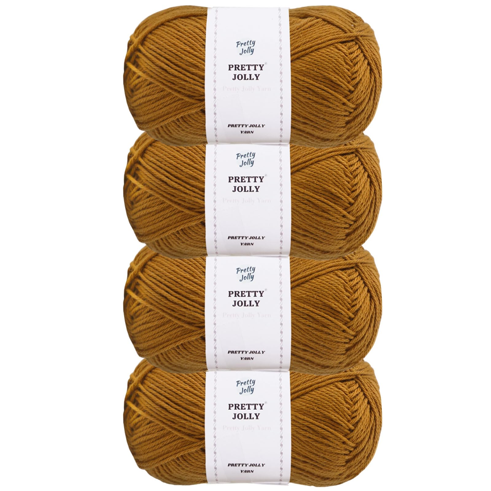 Pretty Jolly 4 Skeins Soft Baby Yarn, 100% Cotton, Crochet & Knitting, 4 Ply, Fingering Weight