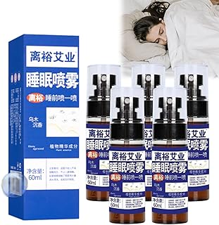 60ml Wu Mu Chen Xiang Sleep Mist, Ebony Agarwood Sleep Spray, Oud Agarwood Sleep Spray, Fall Asleep Fast (5pcs)