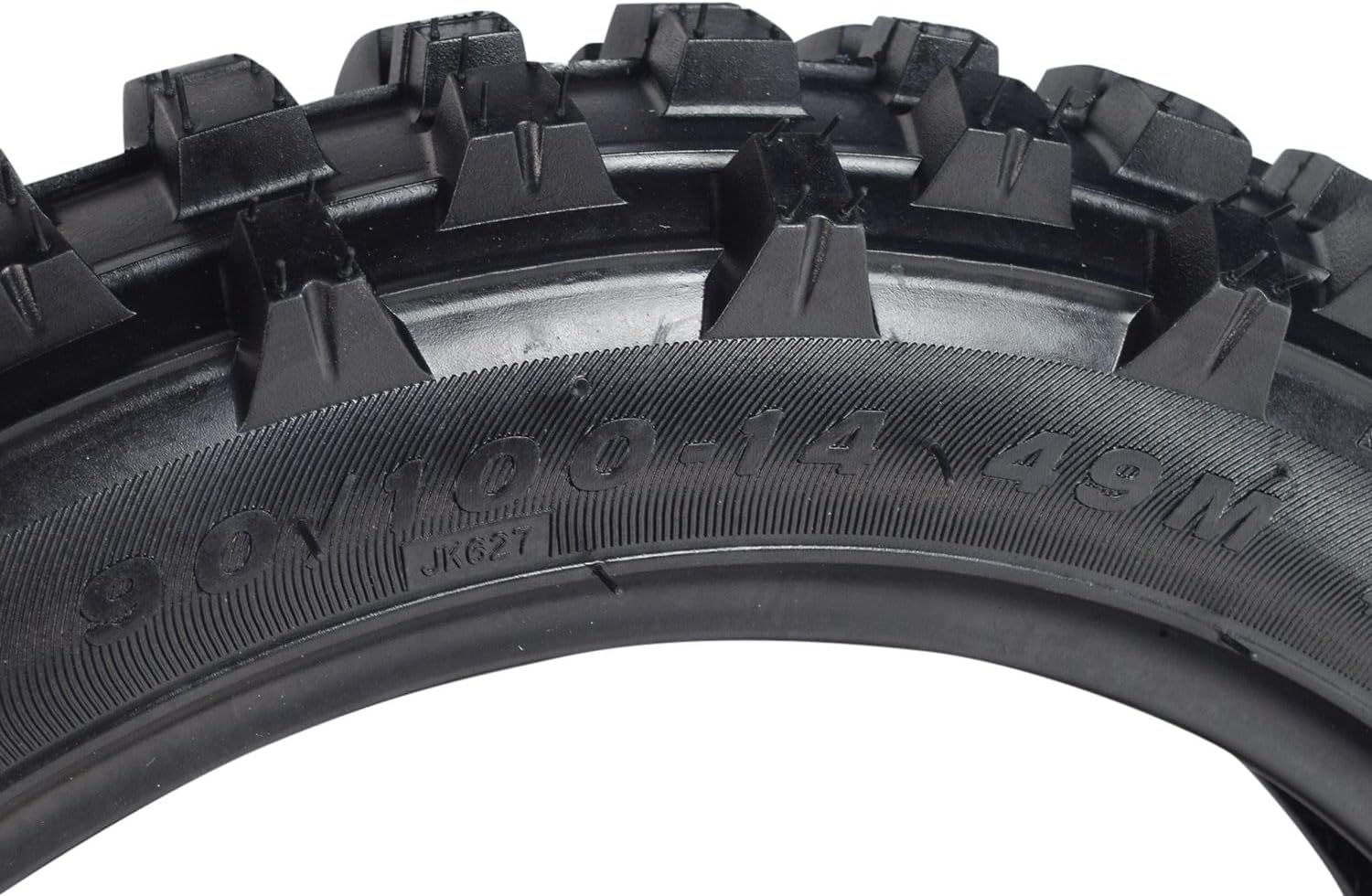 AlveyTech 90/100-14 (3.00/4.10-14) Tire & Tube for Dirt Bikes - Black 6-Ply Pneumatic Tire/Tube with Knobby Tread & Straight Valve, 2-Wheel Replacement Accessories & Bike Parts, for TaoTao & Coolster