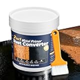 2-in-1 Rust Converter & Metal Primer - 35 oz Black Rust Inhibitor Paint for Metal Protection, Long-lasting Anti-Rust Coating for Automotive, Iron Fence, Garage Door, Outdoor Furniture