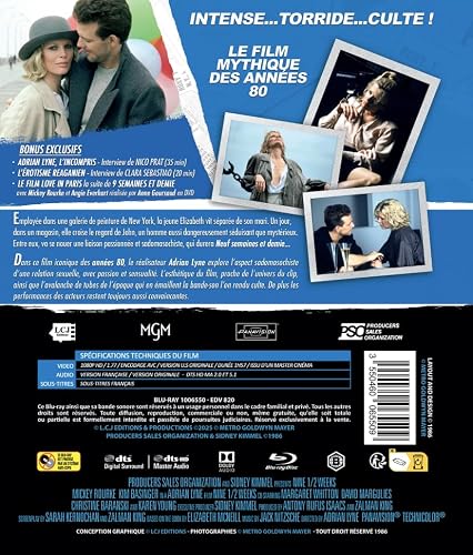 9 semaines 1/2 [Édition 40ème Anniversaire - Blu-ray + DVD - Version restaurée et non censurée] – vue 3