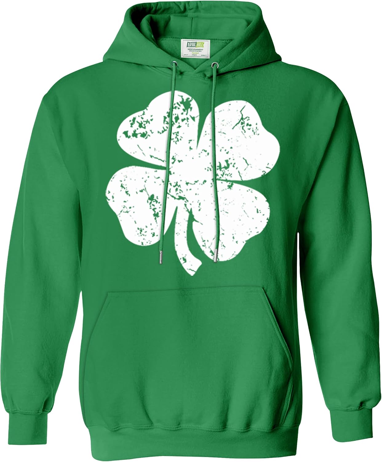 Arvilhill Men's St Patrick's Hoodie Shamrock Irish Hooded Sweatshirt with Kangaroo Pocket