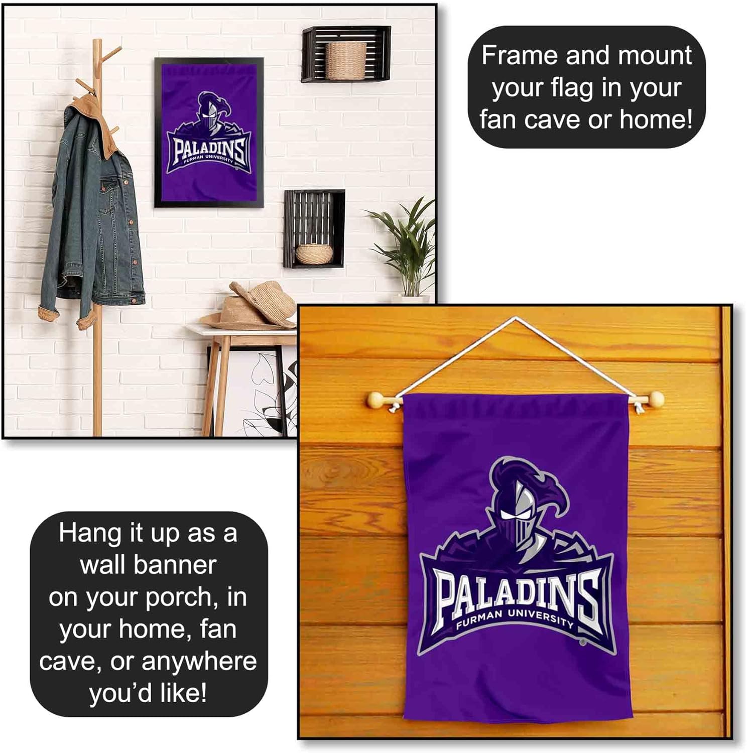 Furman Paladins Wordmark Garden Flag