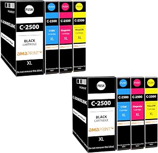 Amaprint 8 XL cartridges compatible with Canon PGI 2500XL suitable for Canon Maxify IB4000 IB4050 IB4100 IB4150 MB5000 MB5050 MB5100 MB5150 MB5155 MB5300 MB5350 MB5400 MB5450 MB5455