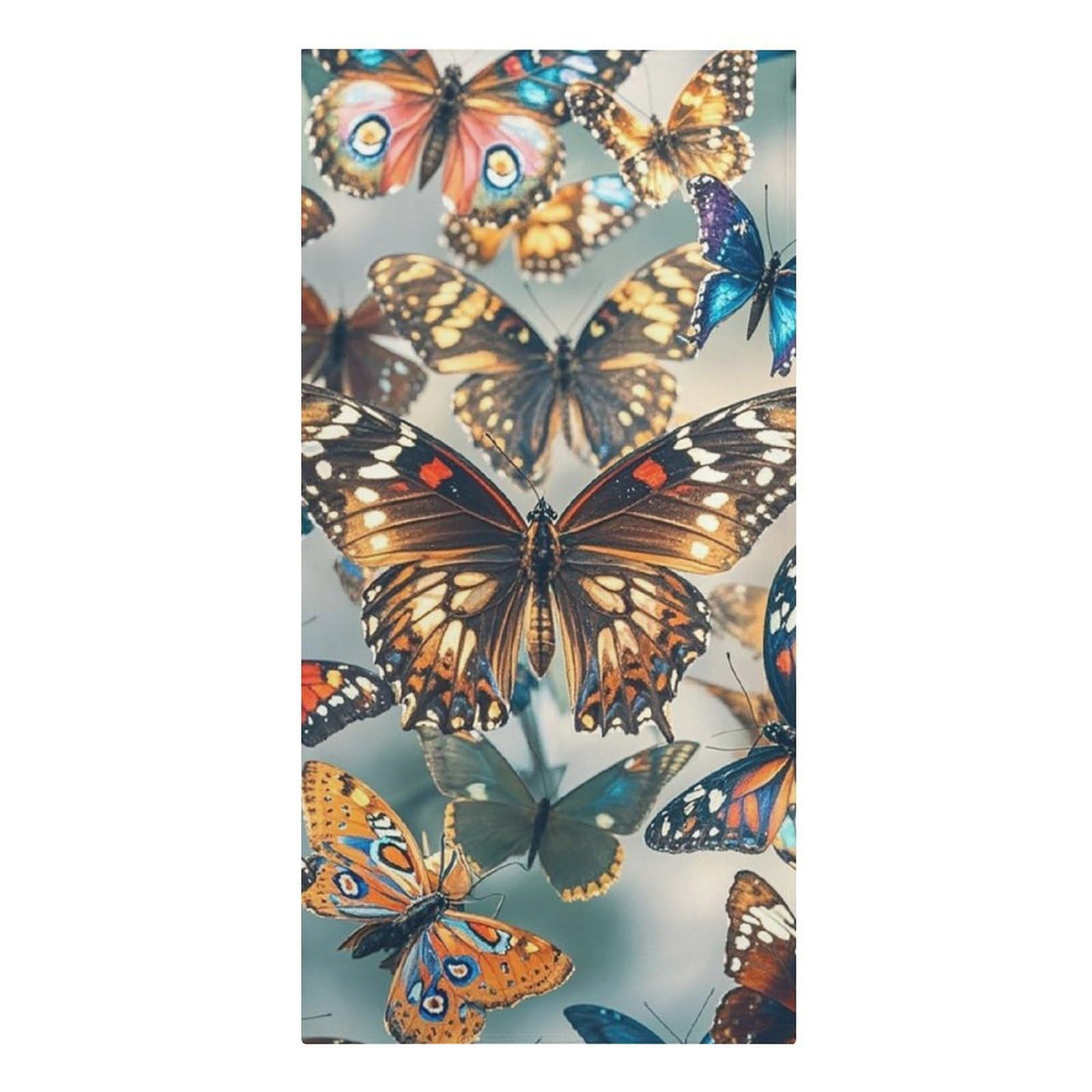 QMNLKH Butterflies Beach Towel for Women, Large Microfiber Pool Towel for Men, Absorbent Swim Towels for Home, Lightweight Bath Towels for Camping, Yoga, 30.3"x61.4"