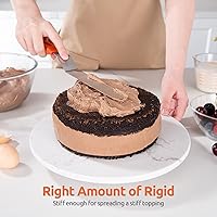 Vista 9 de U-Taste Juego de espátulas de silicona de alta resistencia al calor de 600ºF y juego de espátulas de glaseado compensadas de acero inoxidable 18/0