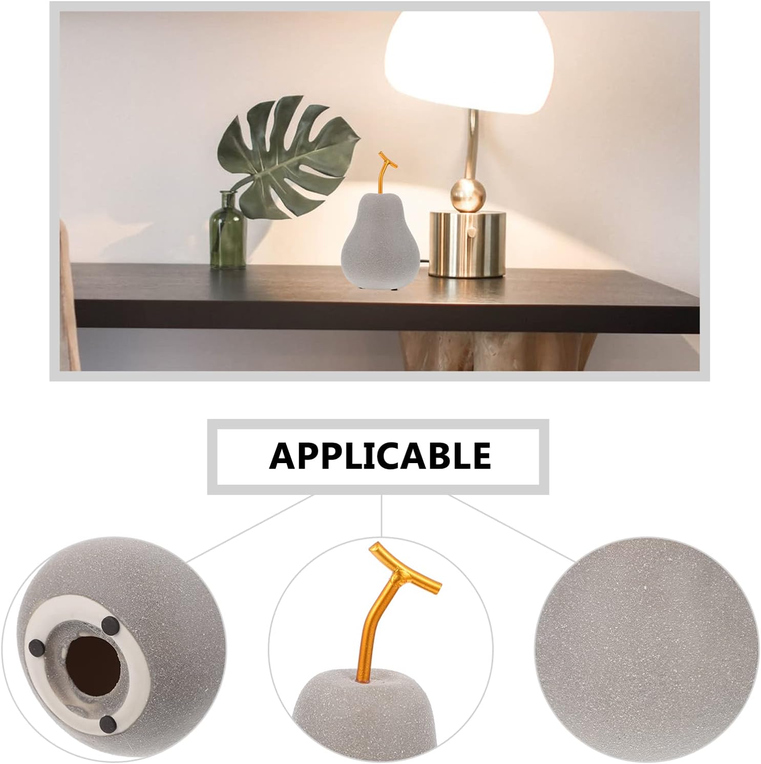 VOSAREA 1pc Chic Ceramic Fruit Ornament for Home Decoration Realistic Faux for Desktop Displays Festive Atmosphere Adornments